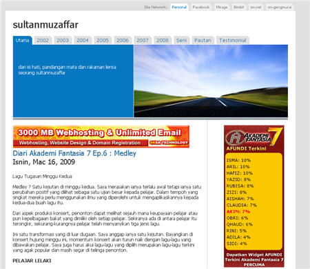 Widget Afundi di Blog Sultan Muzaffar